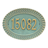 Whitehall Chartwell Standard Wall 1-Line Personalized Address Plaque - Bronze/Verdigris