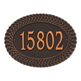 Whitehall Chartwell Standard Wall 1-Line Personalized Address Plaque - Oil-Rubbed Bronze