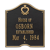 Whitehall Pennsylvania Dutch Anniversary Plaque Standard Wall 2-Line Personalized Plaque - Black/Gold