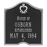 Whitehall Pennsylvania Dutch Anniversary Plaque Standard Wall 2-Line Personalized Plaque - Black/Silver