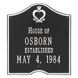 Whitehall Pennsylvania Dutch Anniversary Plaque Standard Wall 2-Line Personalized Plaque - Black/White