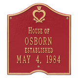 Whitehall Pennsylvania Dutch Anniversary Plaque Standard Wall 2-Line Personalized Plaque - Red/Gold