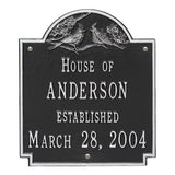 Whitehall Cardinal Wedding Plaque Standard Wall 2-Line Personalized Plaque - Black/Silver