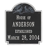 Whitehall Cardinal Wedding Plaque Standard Wall 2-Line Personalized Plaque - Black/White