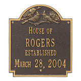 Whitehall Cardinal Wedding Plaque Standard Wall 2-Line Personalized Plaque - Bronze/Gold
