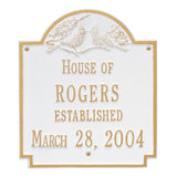 Whitehall Cardinal Wedding Plaque Standard Wall 2-Line Personalized Plaque - White/Gold
