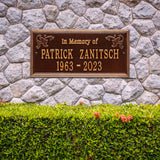 Whitehall Wilmington Standard Wall 2-Line "In Memory Of" Personalized Memorial Plaque - lifestyle