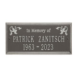 Whitehall Wilmington Standard Wall 2-Line "In Memory Of" Personalized Memorial Plaque - Pewter/Silver