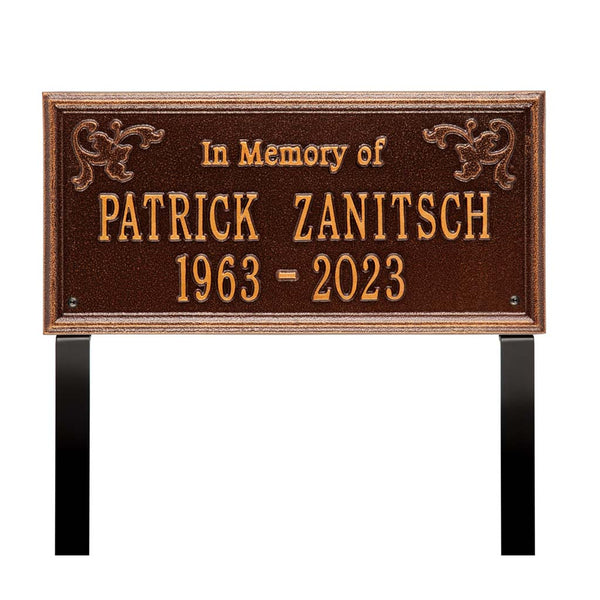 Whitehall Products Whitehall Wilmington Standard Lawn 2-Line "In Memory Of" Personalized Memorial Plaque