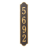 Whitehall Admiral Vertical Estate Wall 1-Line Personalized Address Plaque - Bronze/Gold
