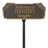 Whitehall Garden Welcome Lawn Personalized Plaque - Bronze/Gold