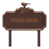 Whitehall Chickadee Ivy Garden 1-Line Lawn Personalized Plaque - Antique Copper
