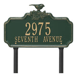 Whitehall Chickadee Ivy Garden 2-Line Lawn Personalized Plaque - Green/Gold