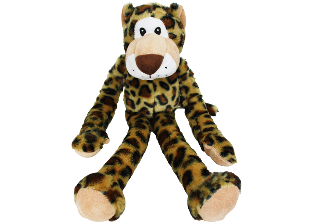 Multipet Swingin' Safari Leopard Plush Dog Toy - 19"