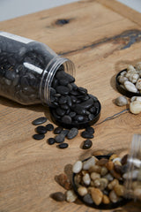 Polished Quartz River Stones for Vases & Planters By Accent Decor - Small - 37 oz, Black - Image 11