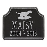 Whitehall Retriever Dog Memorial Lawn Personalized Plaque - Black/Silver