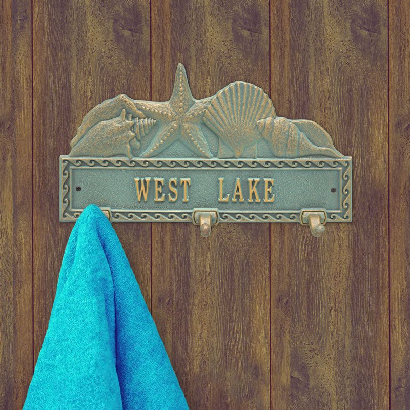 Whitehall Sea Shell Hook Personalized Plaque - lifestyle