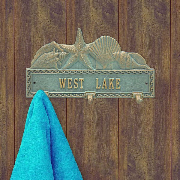 Whitehall Products Whitehall Sea Shell Hook Personalized Plaque