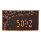 Whitehall Spring Blossom Estate Wall 1-Line Personalized Address Plaque - Antique Copper