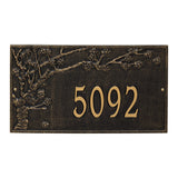 Whitehall Spring Blossom Estate Wall 1-Line Personalized Address Plaque - Black/Gold