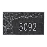 Whitehall Spring Blossom Estate Wall 1-Line Personalized Address Plaque - Black/Silver