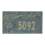 Whitehall Spring Blossom Estate Wall 1-Line Personalized Address Plaque - Bronze/Verdigris