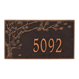 Whitehall Spring Blossom Estate Wall 1-Line Personalized Address Plaque - Oil-Rubbed Bronze