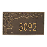 Whitehall Spring Blossom Estate Wall 1-Line Personalized Address Plaque - Bronze/Gold
