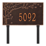 Whitehall Spring Blossom Estate Lawn 1-Line Personalized Address Plaque - Antique Copper