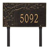 Whitehall Spring Blossom Estate Lawn 1-Line Personalized Address Plaque - Black/Gold