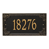 Whitehall Penbrook Signature Grande Wall 1-Line Personalized Address Plaque - Black/Gold