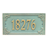 Whitehall Penbrook Signature Grande Wall 1-Line Personalized Address Plaque - Bronze/Verdi