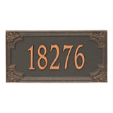 Whitehall Penbrook Signature Grande Wall 1-Line Personalized Address Plaque - Forged Copper