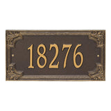 Whitehall Penbrook Signature Grande Wall 1-Line Personalized Address Plaque - Bronze/Gold