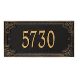 Whitehall Penbrook Signature Extra Grande Wall 1-Line Personalized Address Plaque - Black/Gold