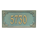 Whitehall Penbrook Signature Extra Grande Wall 1-Line Personalized Address Plaque - Bronze/Verdi