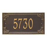 Whitehall Penbrook Signature Extra Grande Wall 1-Line Personalized Address Plaque - Bronze/Gold