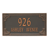 Whitehall Penbrook Signature Extra Grande Wall 2-Line Personalized Address Plaque - Forged Copper