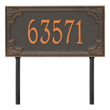 Whitehall Penbrook Signature Extra Grande Lawn 1-Line Personalized Address Plaque - Forged Copper