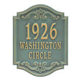Whitehall Glen Haven Signature Grande Wall 3-Line Personalized Address Plaque - Bronze/Verdi