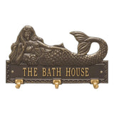 Whitehall Mermaid Hook Personalized Plaque - Bronze/Gold