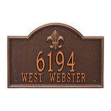 Whitehall Bayou Vista Standard Wall 2-Line Personalized Address Plaque - Antique Copper