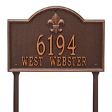 Whitehall Bayou Vista Standard Lawn 2-Line Personalized Address Plaque - Antique Copper