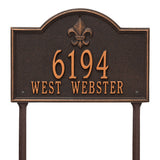 Whitehall Bayou Vista Standard Lawn 2-Line Personalized Address Plaque - Oil-Rubbed Bronze