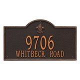 Whitehall Bayou Vista Estate Wall 2-Line Personalized Address Plaque - Oil-Rubbed Bronze