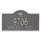 Whitehall Bayou Vista Estate Wall 2-Line Personalized Address Plaque - Pewter/Silver