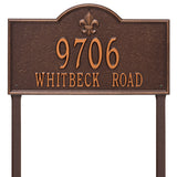 Whitehall Bayou Vista Estate Lawn 2-Line Personalized Address Plaque - Antique Copper