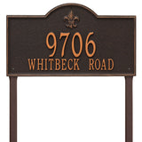 Whitehall Bayou Vista Estate Lawn 2-Line Personalized Address Plaque - Oil-Rubbed Bronze
