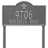 Whitehall Bayou Vista Estate Lawn 2-Line Personalized Address Plaque - Pewter/Silver