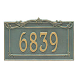 Whitehall Sheridan Signature Extra Grande Wall 1-Line Personalized Address Plaque - Bronze/Verdi
